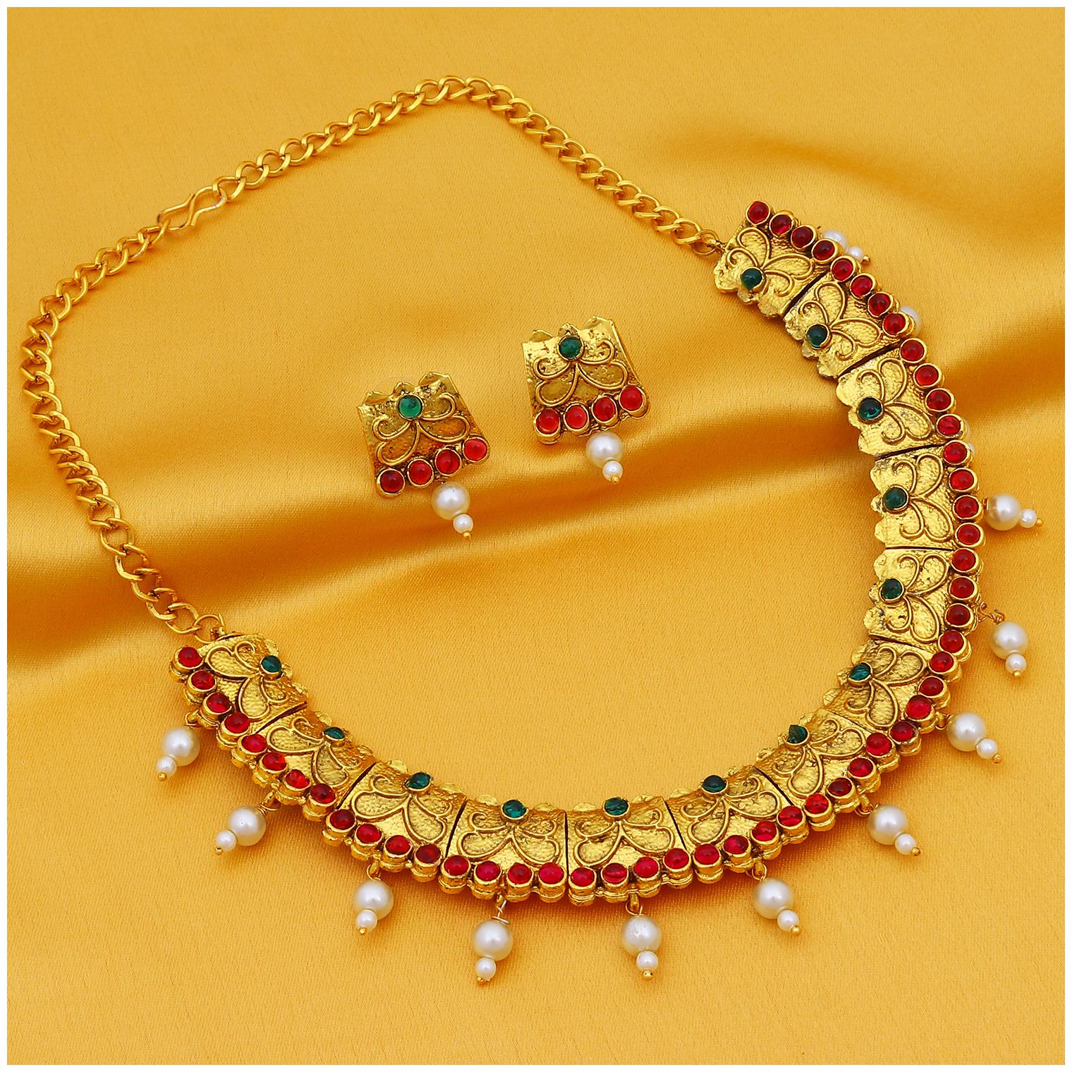 

Sukkhi Designer Gold Plated Necklace Set For Women