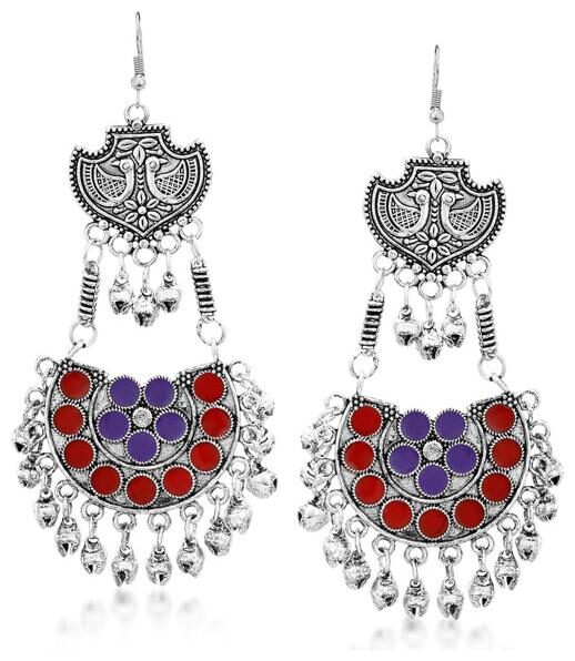 

Sukkhi Designer Rhodium Plated Chandbali Earring for Women