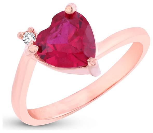 

Sukkhi Designer Queen Heart Red Austrian Crystal Gold Plated Ring for women