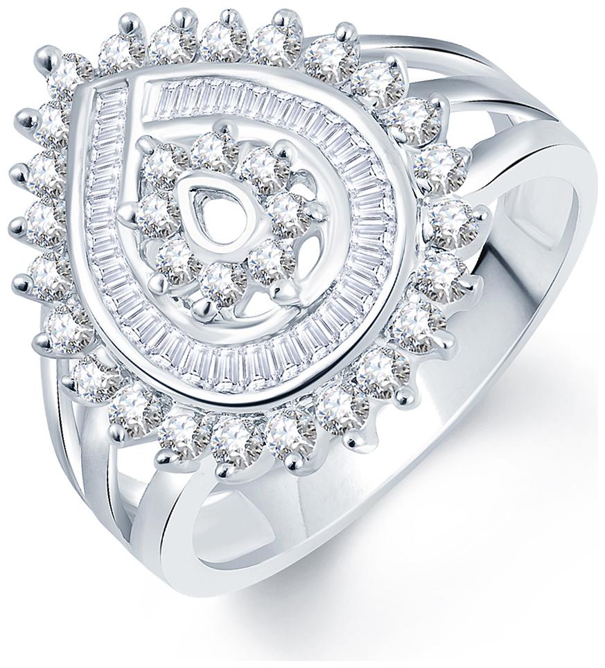 

Sukkhi Divine Flower Rhodium Plated Cz Ring