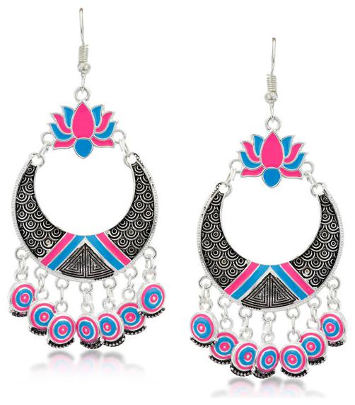 

Sukkhi Elegant Rhodium Plated Chandbali Earring for Women