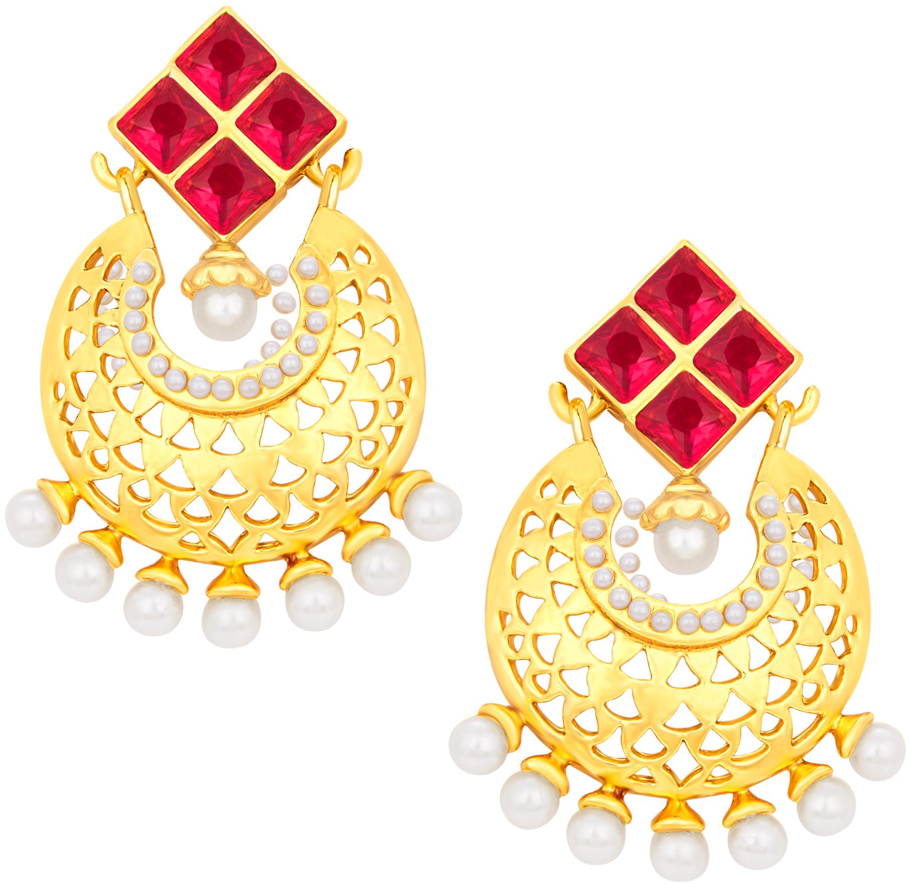 

Sukkhi Enchanting Chandbali Gold Plated Earring For Women