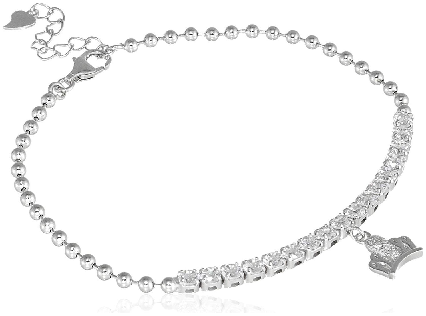 

Sukkhi Ethnic Silver Plated Crown Bracelet For Women