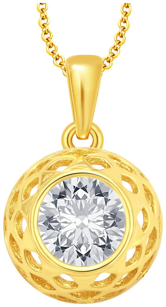 

Sukkhi Ethnic Solitaire Gold Plated CZ Pendant For Women