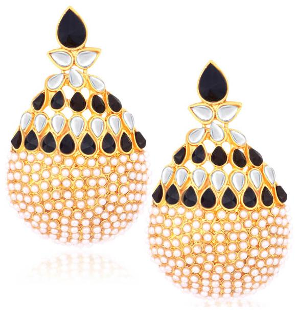 

Sukkhi Excellent Gold Plated Pearl Dangle Earrings For Women