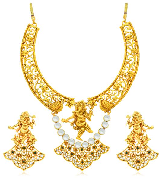 

Sukkhi Excellent Gold Plated Necklace Set for Women