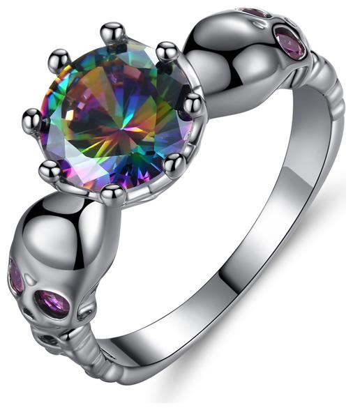 

Sukkhi Exclusive Skull Crystal Stone Rhodium Plated Ring for Women
