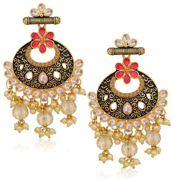 

Sukkhi Exclusive LCT Gold Plated Pearl Chandbali Earring For Women