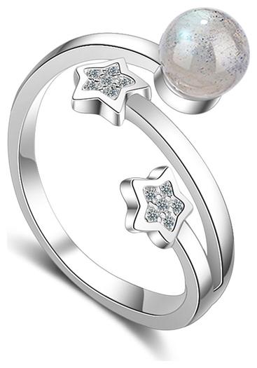 

Sukkhi Exclusive 2 Star Cubic Zirconia Rhodium Plated Ring for Women