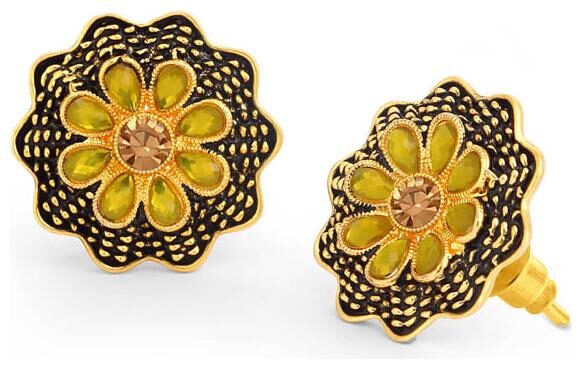 

Sukkhi Exotic LCT Gold Plated Floral Stud Earring For Women