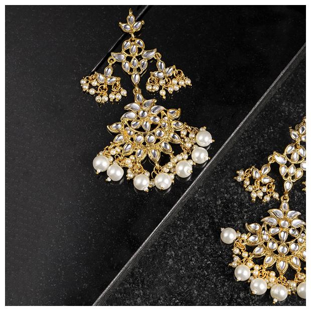 

Sukkhi Exotic Gold Plated Kundan Dangler Earring for Women