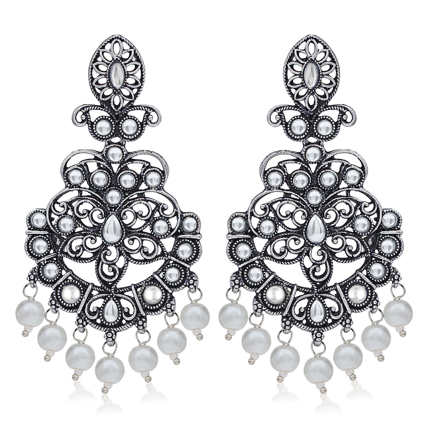 

Sukkhi Exotic Oxidised Pearl Drop Earring For Women