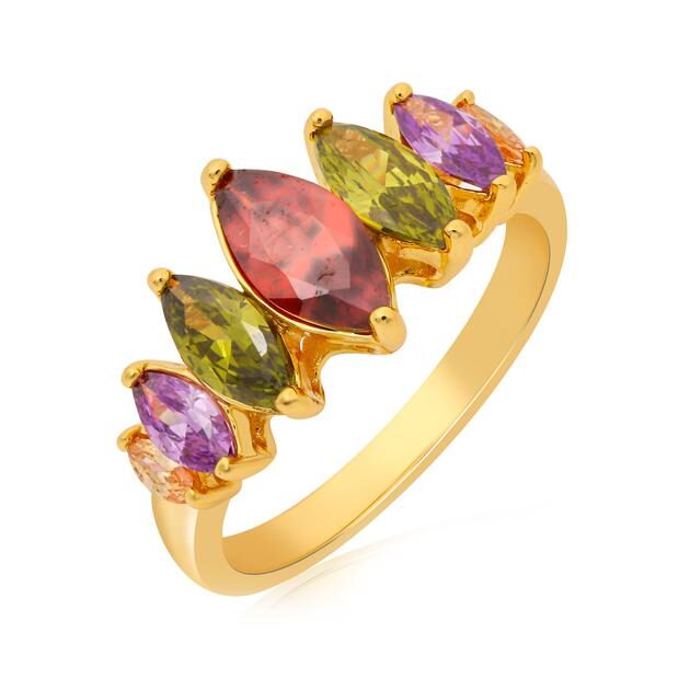 

Sukkhi Exquisite Crystal Stone Gold Plated Multi Colour Ring for Women