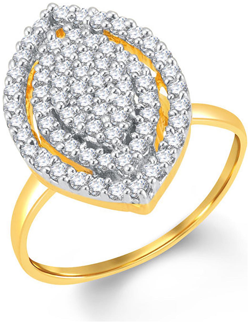 

Sukkhi Eye-Catchy Gold And Rhodium Plated Cubic Zirconia Ring
