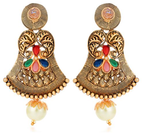 

Sukkhi Eye Catching Pearl Gold Plated Earring for Women