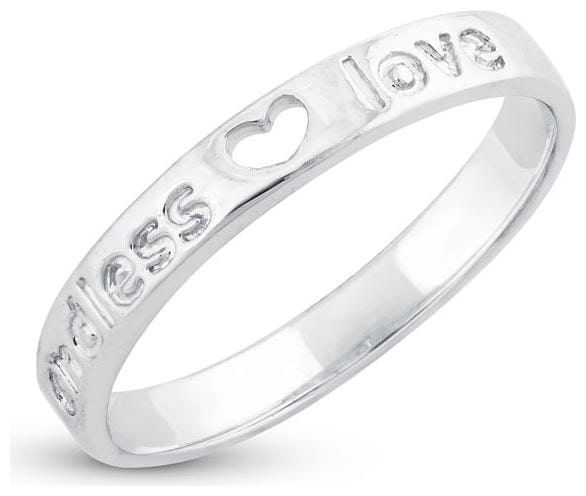 

Sukkhi Eye-catchy Endless Love Heart ring Band Rhodium Plated Ring for women