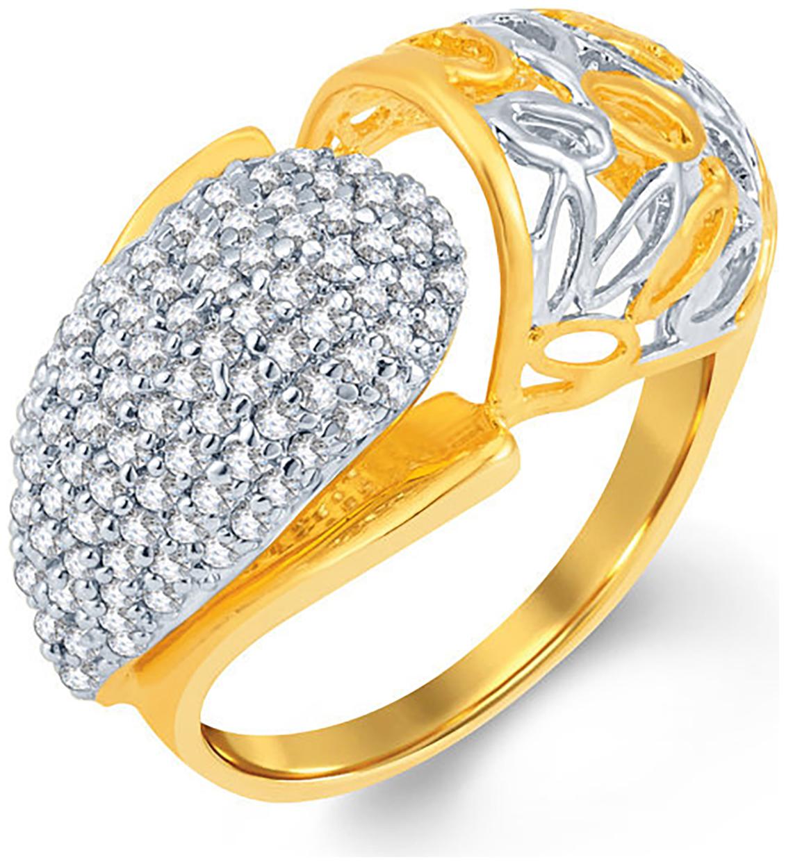 

Sukkhi Fancy Gold And Rhodium Plated Cubic Zirconia Ring