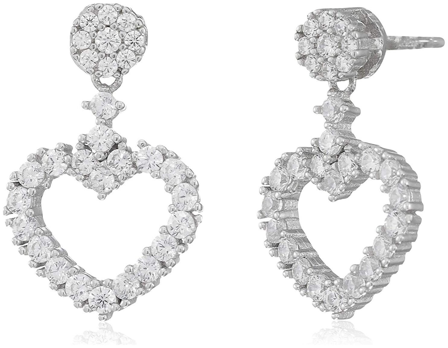 

Sukkhi Fancy Silver Plated Heart Shaped Dangle Earring For Women