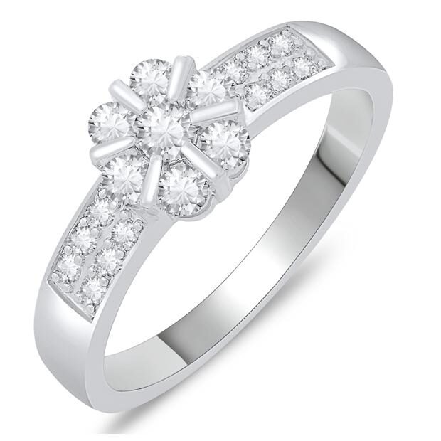 

Sukkhi Fashion Floral Crystal Stone Rhodium Plated Ring for Women