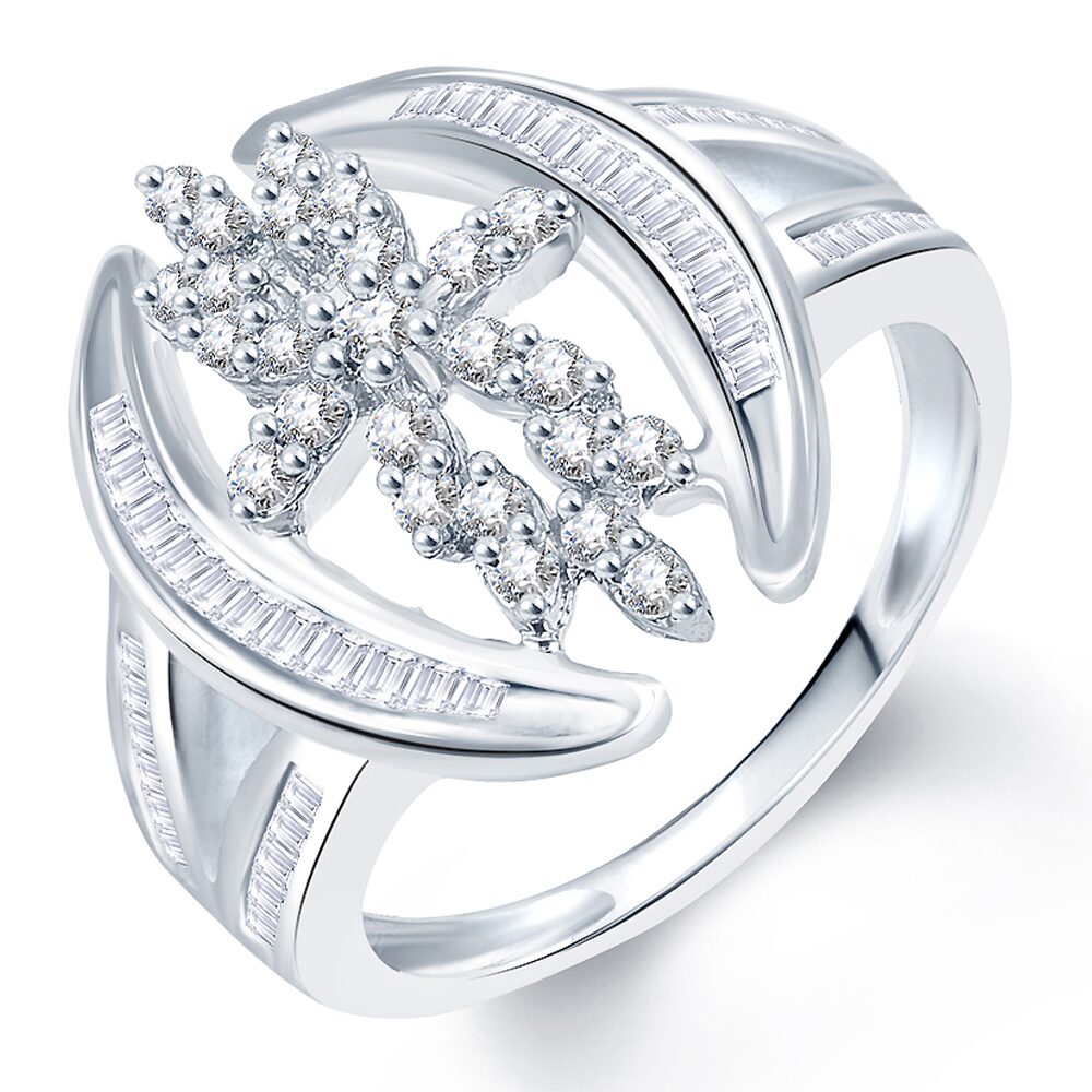 

Sukkhi Fashionable Rhodium Plated Cz Ring