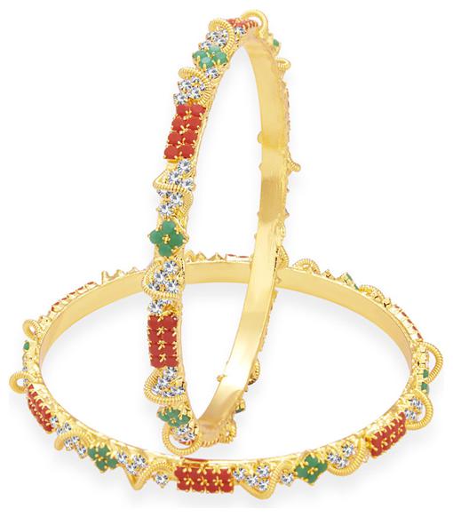

Sukkhi Fashionable Gold Plated Ad Bangle For Women
