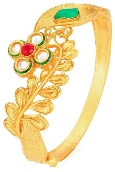 

Sukkhi Fashionable Gold Plated Leafy Kada for Women