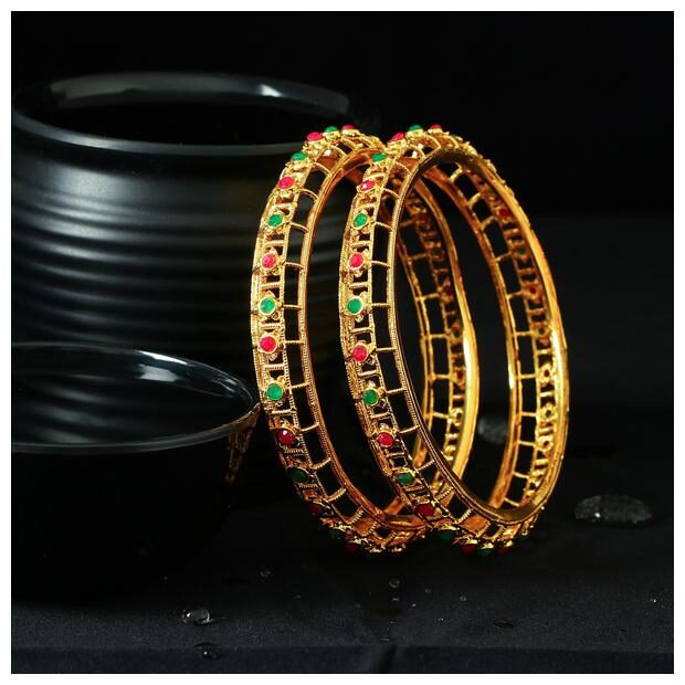 

Sukkhi Glamorous Gold Plated Bangle Set for Women (Set of 2)
