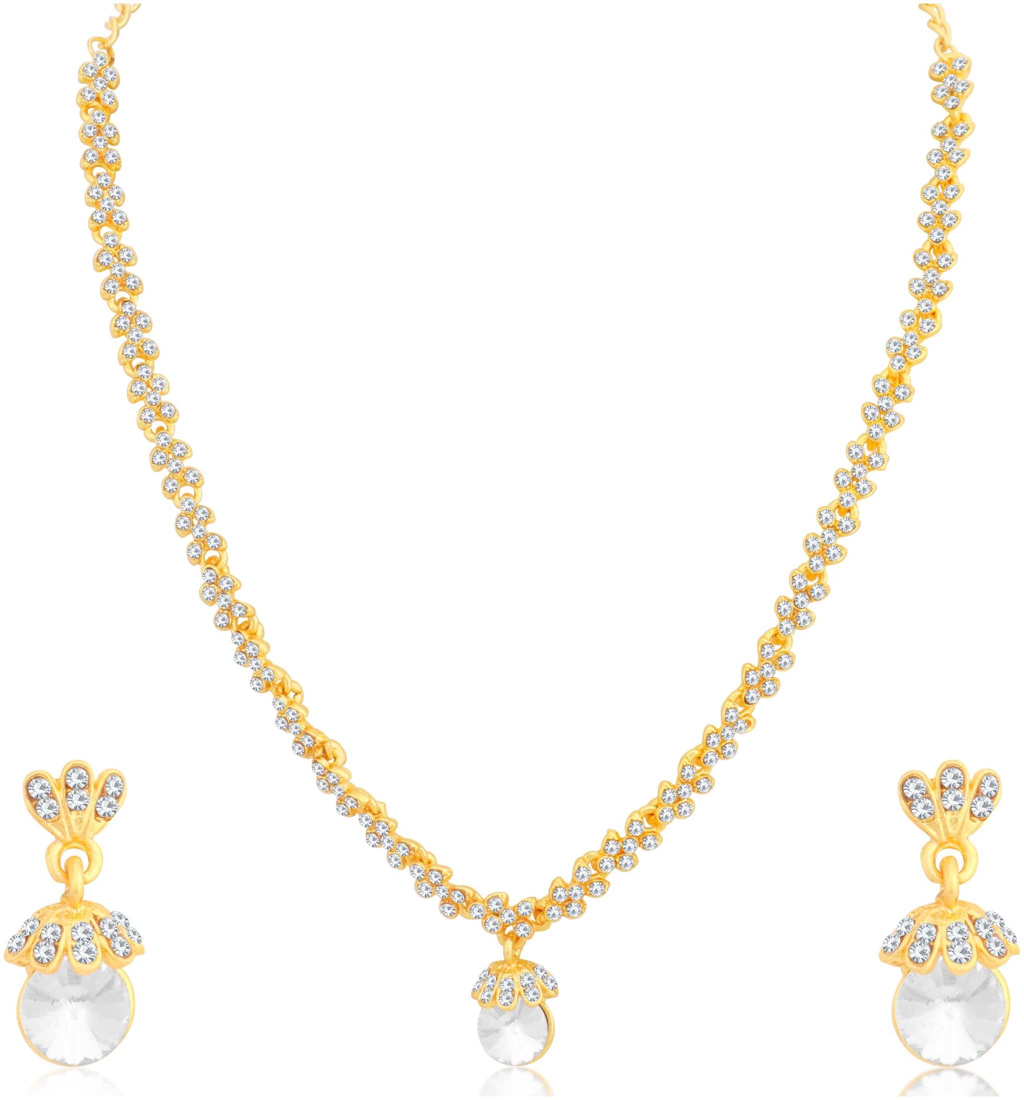 

Sukkhi Glamorous Gold Plated Necklace Set for Women