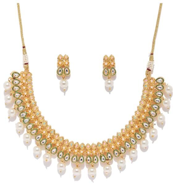 

Sukkhi Gleaming Gold Plated Neckalce Set for Women