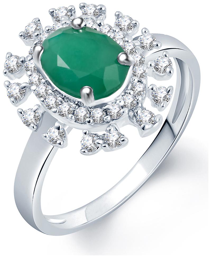 

Sukkhi Glistening Rhodium Plated CZ Emerald Ring for Women