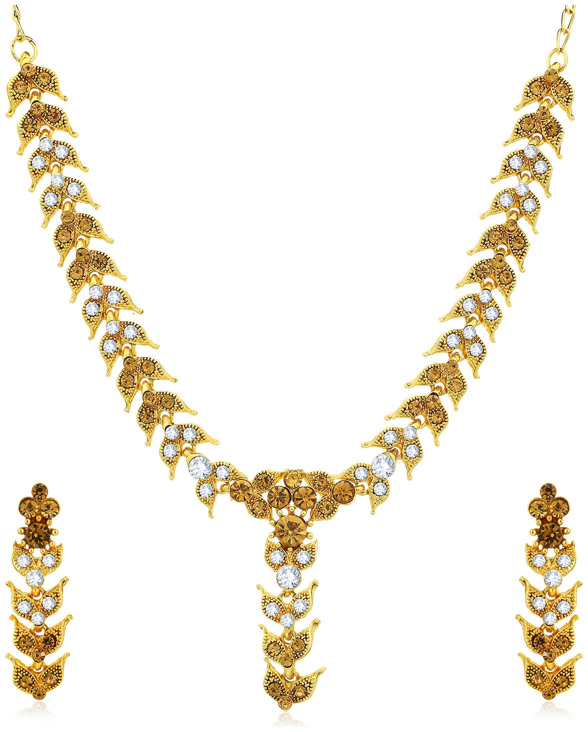 

Sukkhi Glitzy Gold Plated LCT and Collar Necklace Set for Women