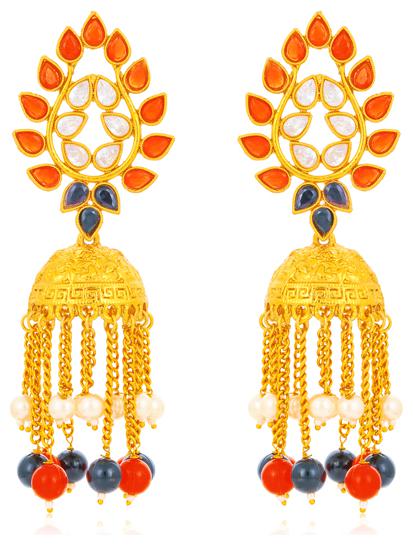 

Sukkhi Glorious Gold Plated Kundan Chandelier Earring for Women