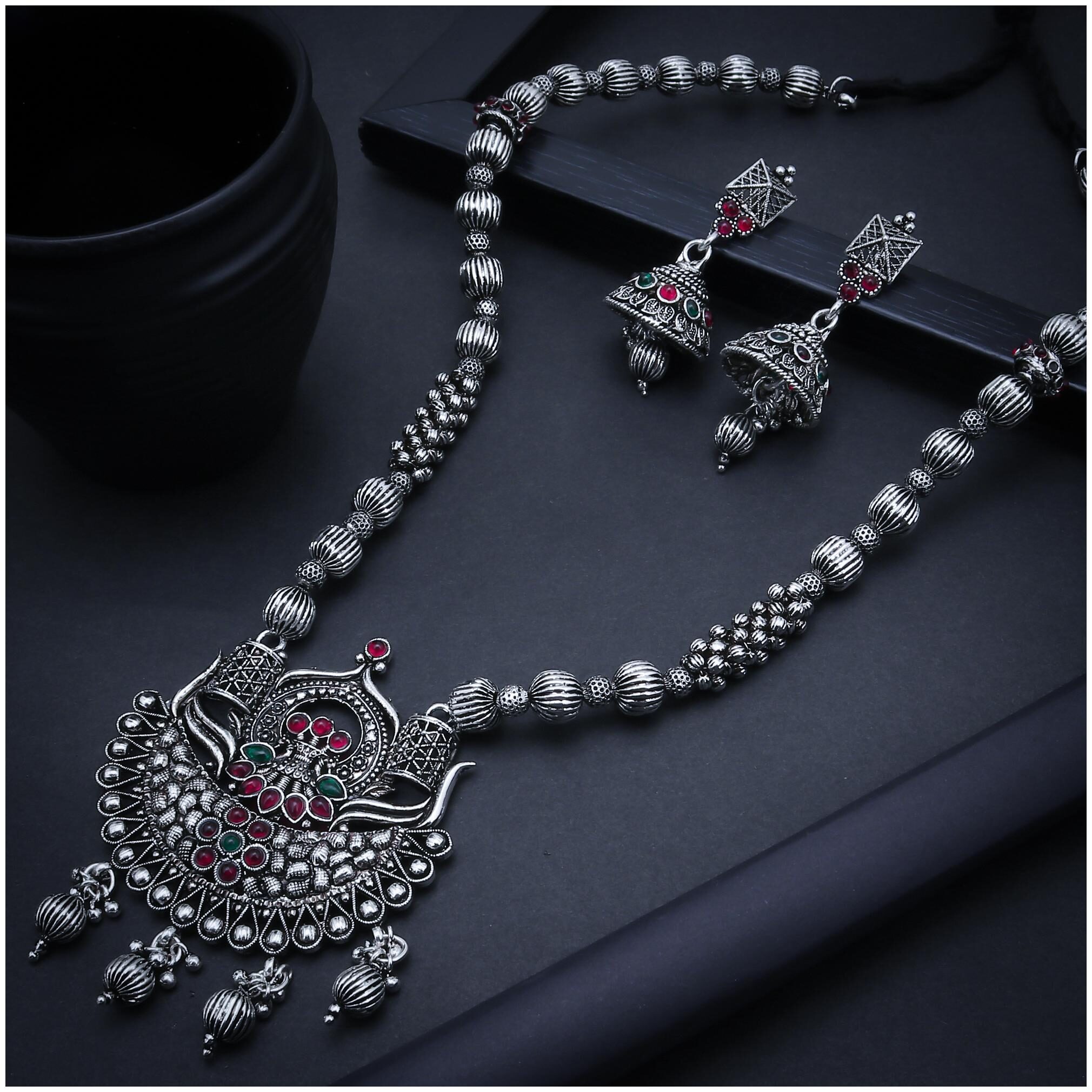 

Sukkhi Glorious Oxidised Necklace Set for Women