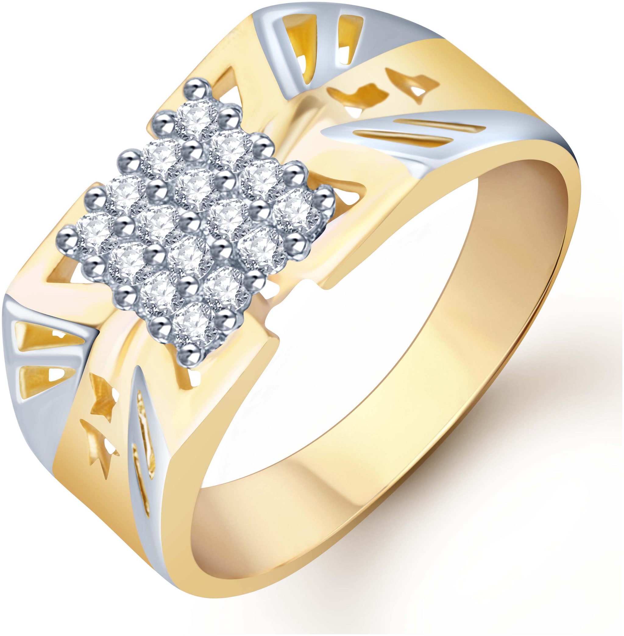 

Sukkhi Gold And Rhodium Plated Cz Ring For Men(113Grk600)