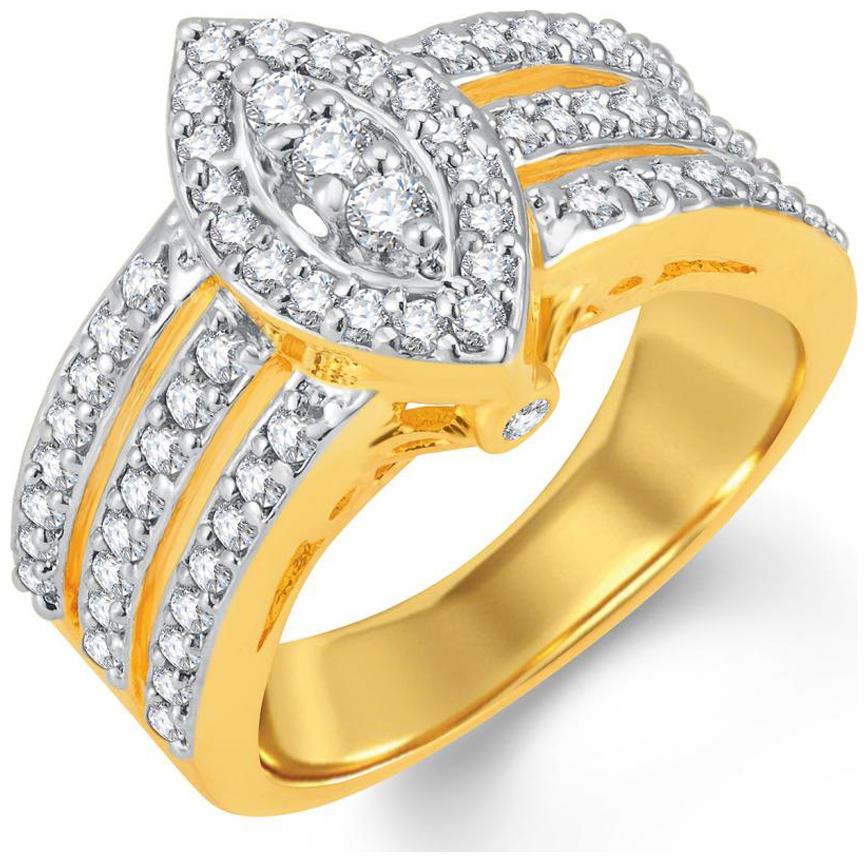 

Sukkhi Delightly Gold and Rhodium Plated Cubic Zirconia Ring for Women