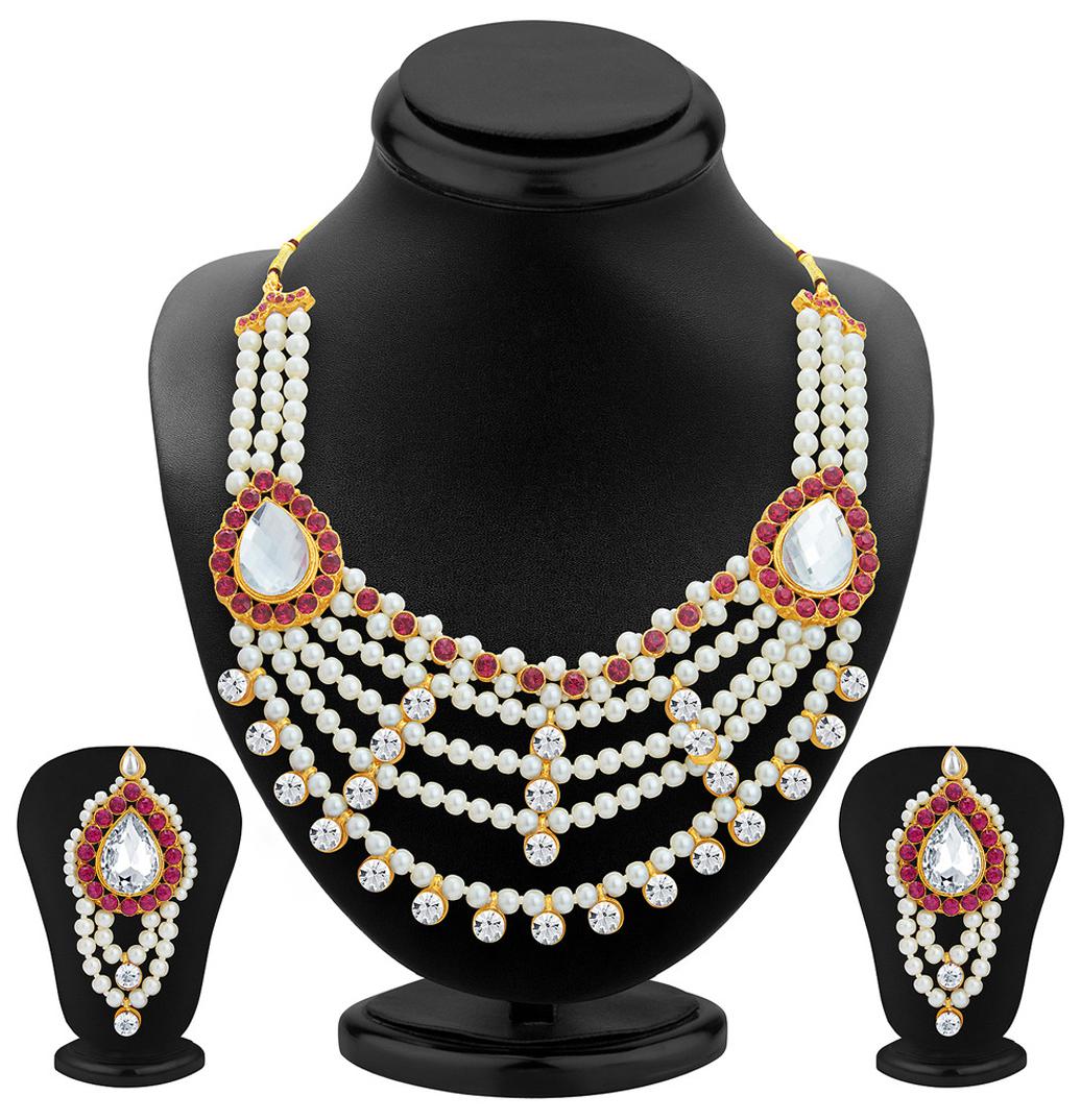 

Sukkhi Glamorous Gold Plated Necklace Set For Women