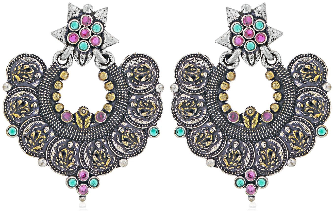 

Sukkhi Graceful Oxidised Chandbali Earring for Women