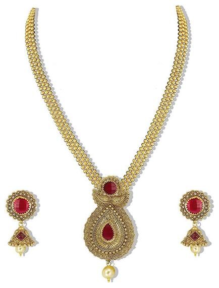 

Sukkhi Graceful Gold Plated Traditional Necklace Set For Women