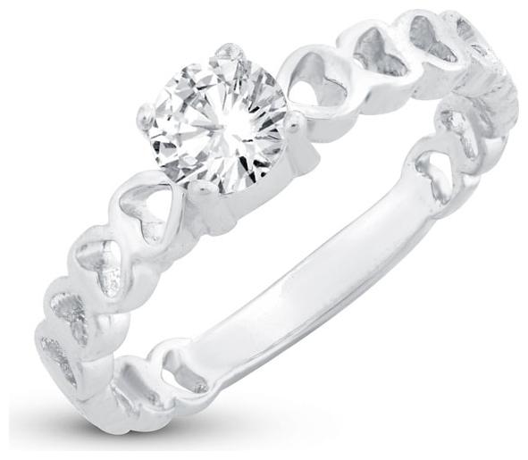 

Sukkhi Graceful Heart Band Band Rhodium Plated Ring for women