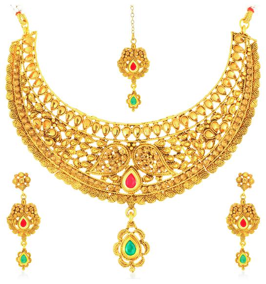 

Sukkhi Graceful Gold Plated Necklace Set for Women