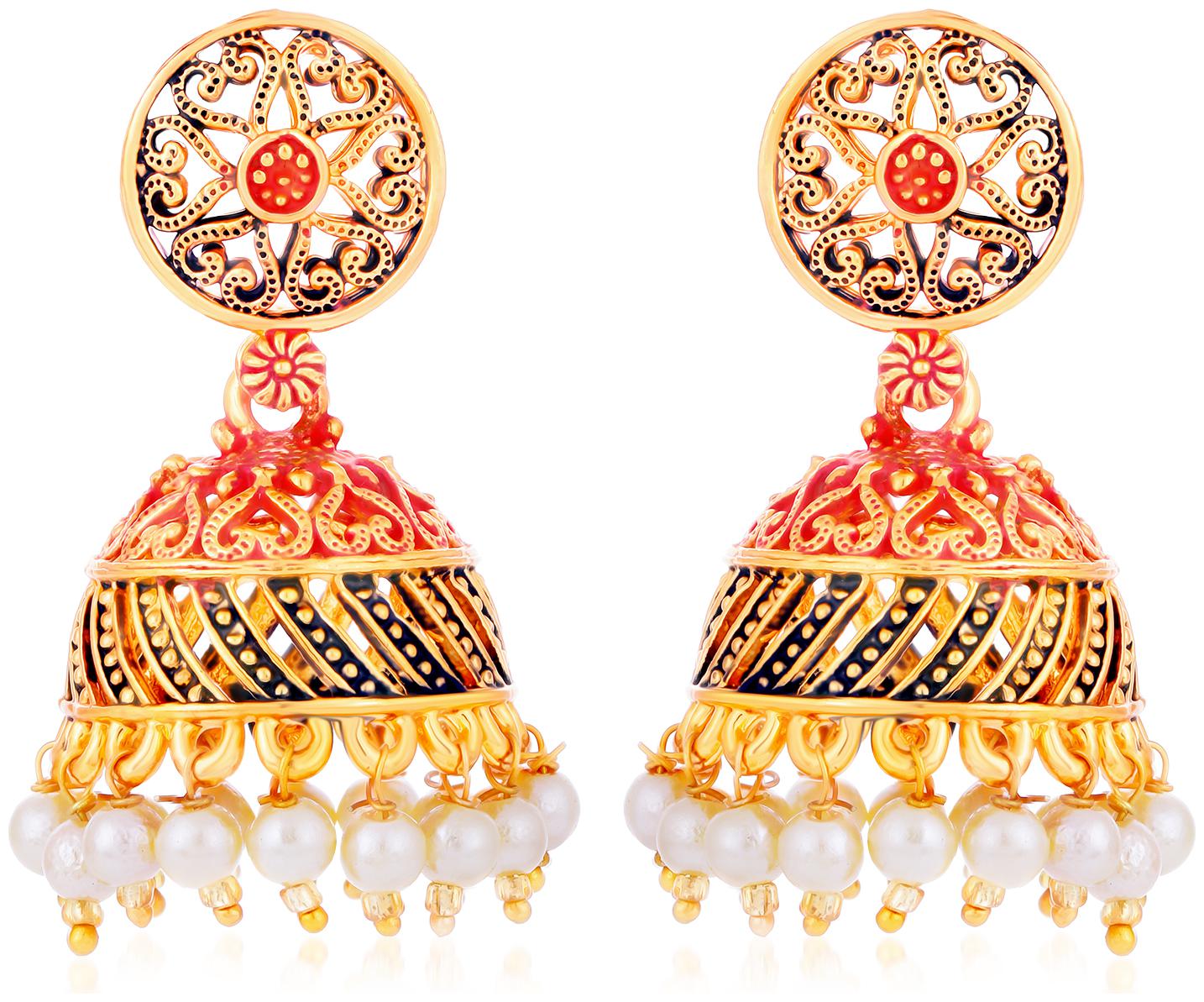 

Sukkhi Graceful Gold Plated Mint Collection Pearl Jhumki Earring For Women