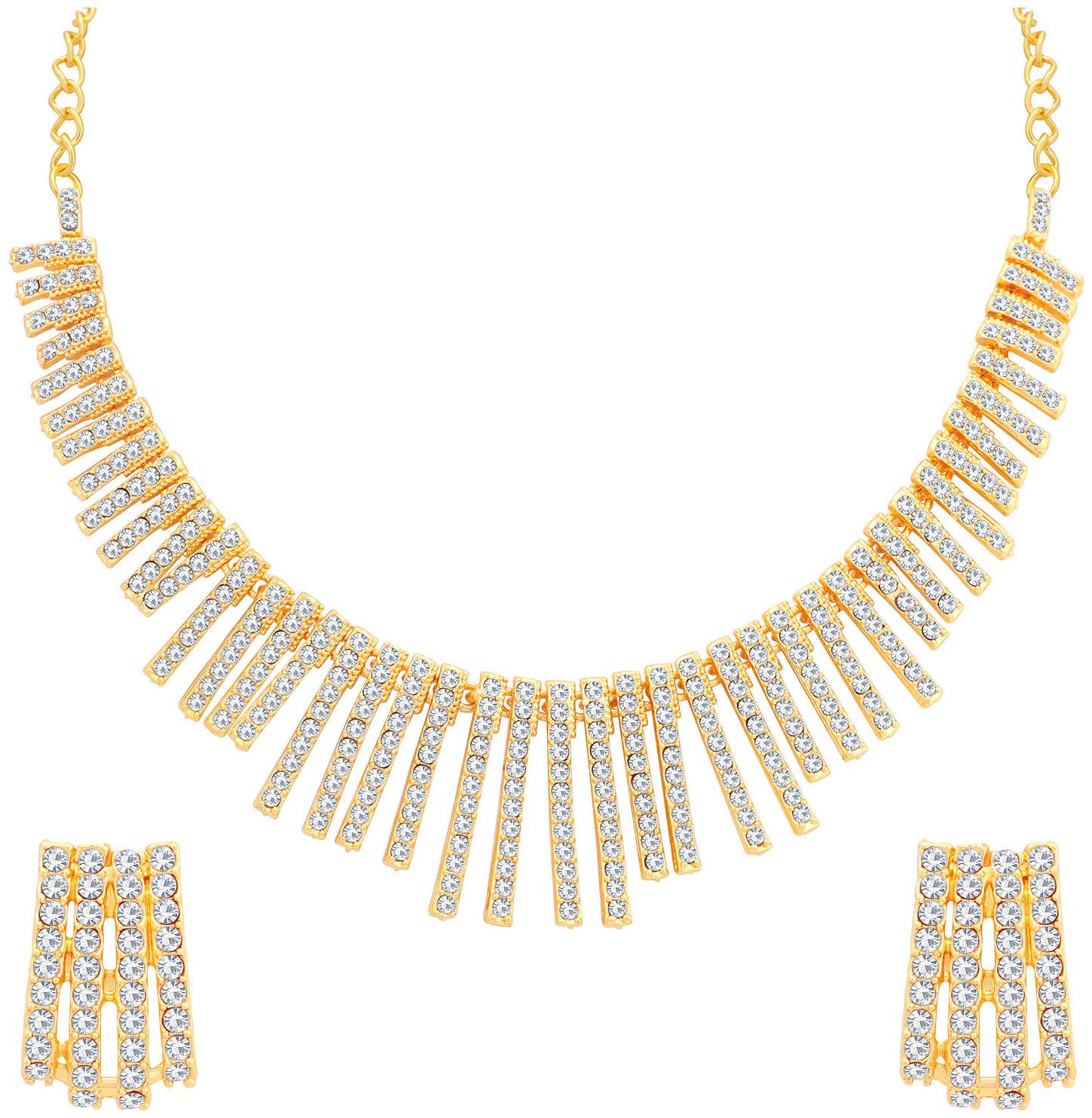 

Sukkhi Impressive Gold Plated Choker Necklace Set for Women