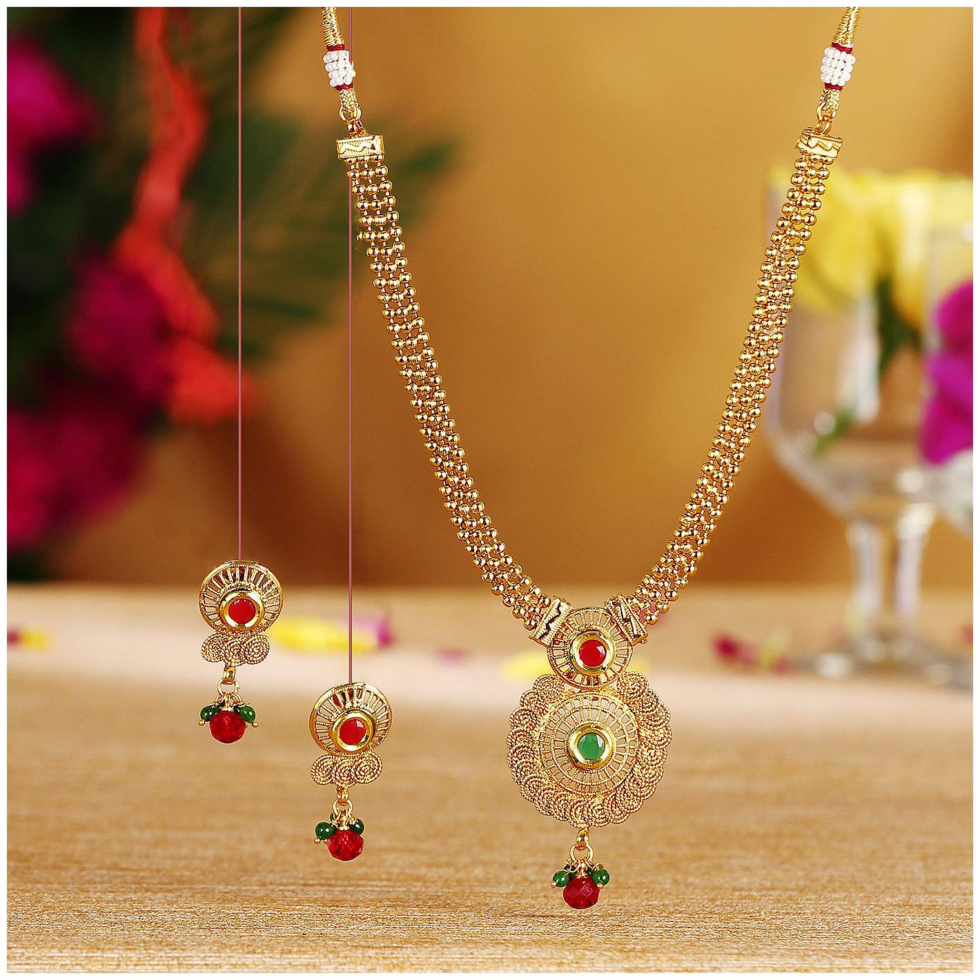 

Sukkhi Incredible Gold Plated Jalebi Necklace Set For Women