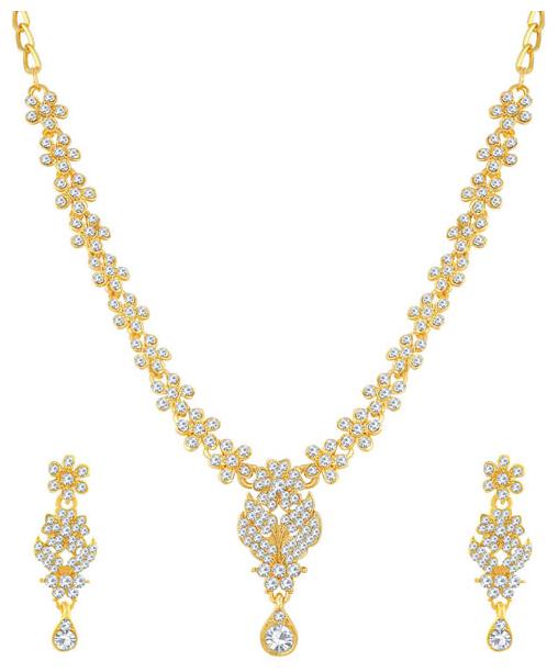

Sukkhi Incredible Gold Plated Floral Necklace Set For Women