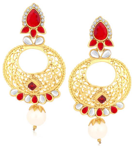 

Sukkhi Incredible Gold Plated Kundan Chandbali Earrings For Women