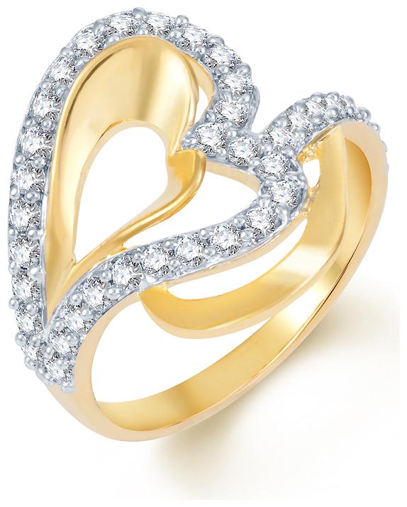 

Sukkhi Intricately Crafted Gold And Rhodium Plated Cz Ring
