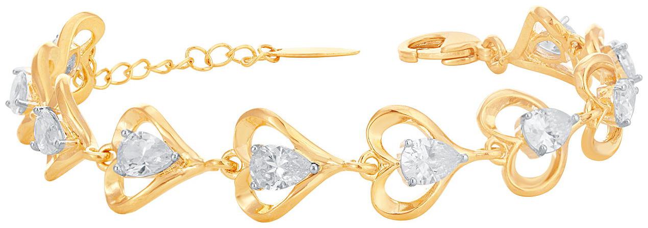 

Sukkhi lavish Gold plated heart Bracelet for women