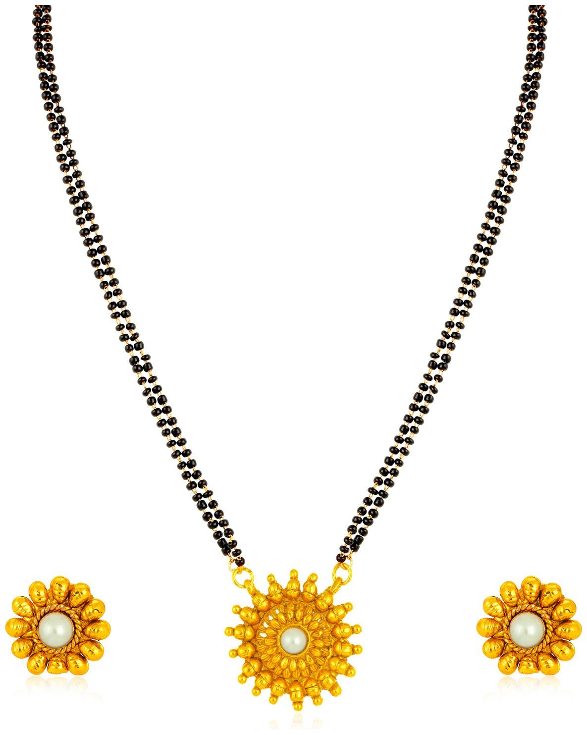 

Sukkhi Lavish Gold Plated Floral Mangalsutra for Women