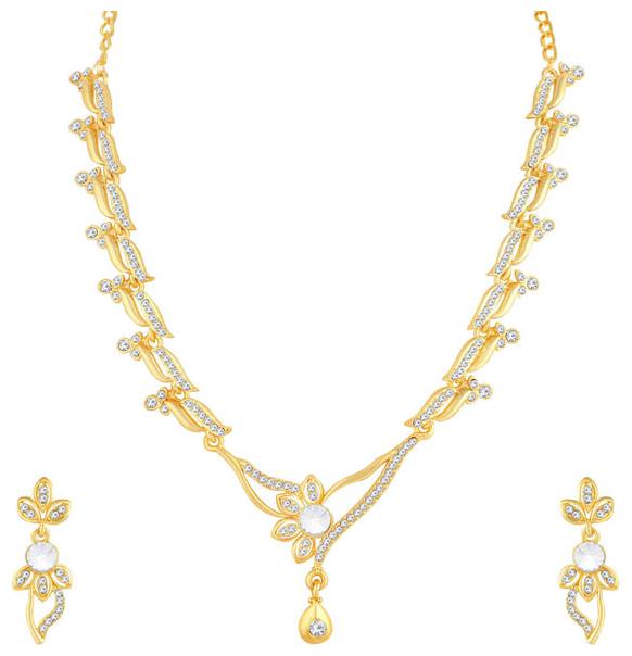 

Sukkhi Lavish Gold Plated Floral Necklace Set For Women