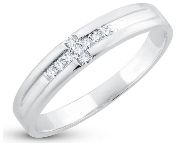 

Sukkhi Lavish Cross Band Rhodium Plated Ring for women